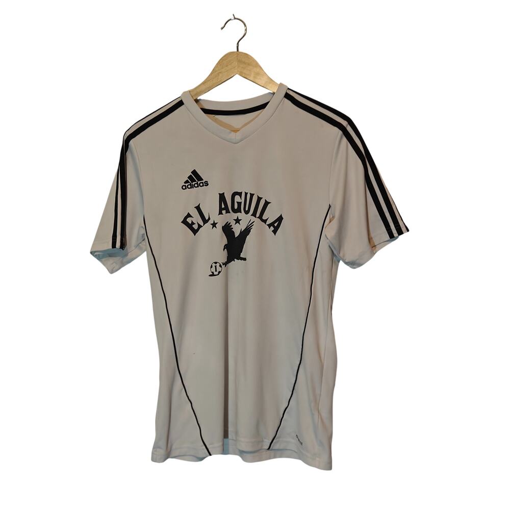 Adidas El Aguila Soccer Jersey White Black #5 Size S